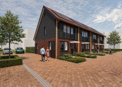 Deze woningen worden op dit moment gebouwd.