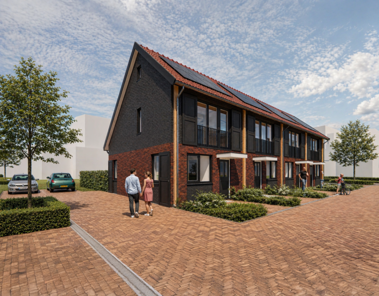 Deze woningen worden op dit moment gebouwd.