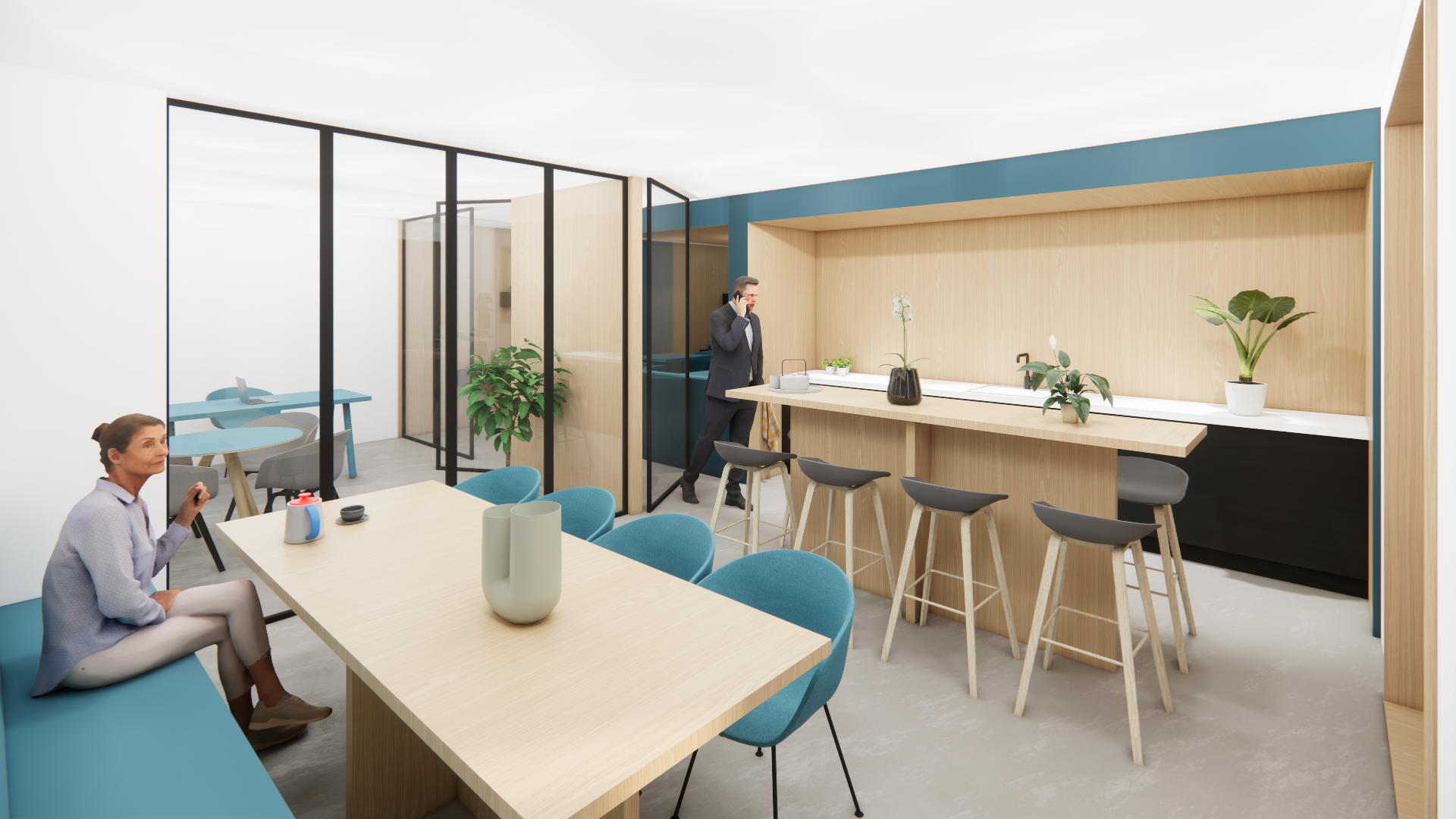 Modern interieurontwerp voor ingenieursbureau in Delft