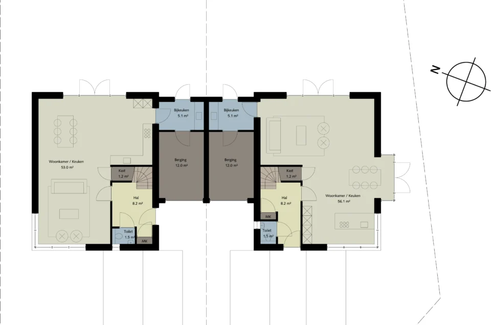 Plattegrond jaren '30 woningen Plattegrond jaren '30 woningen