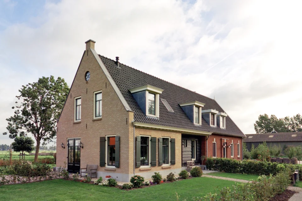 twee onder één kapwoning in landelijke stijl