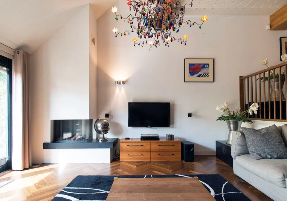 Interieur na renovatie van de boerderij