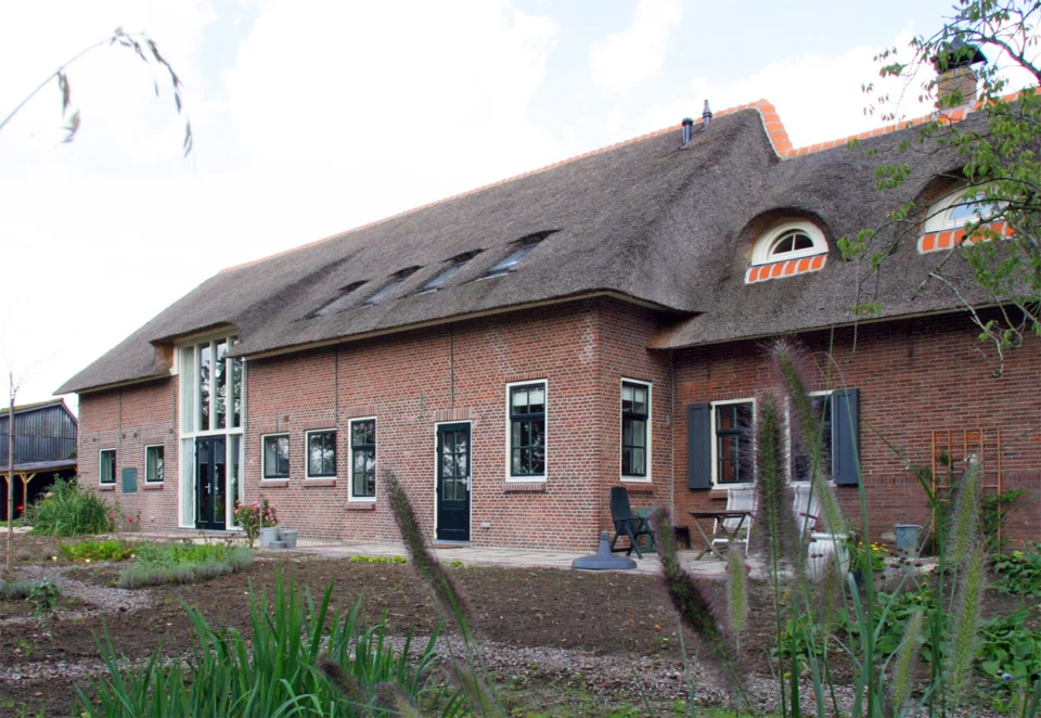 Zijgevel na verbouwing boerderij