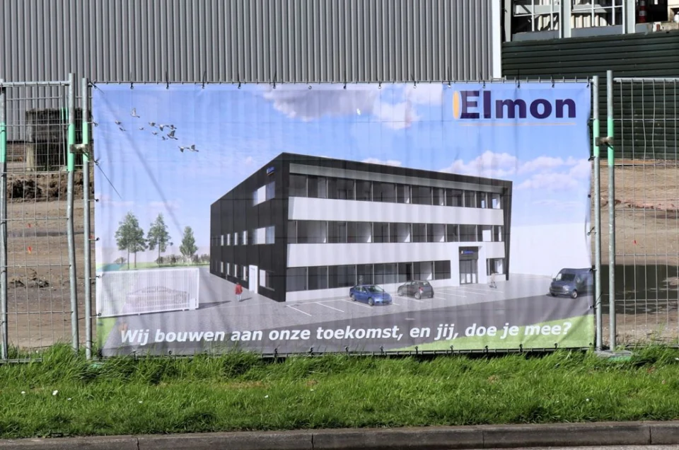 Spandoek nieuwbouw op locatie Spandoek nieuwbouw op locatie