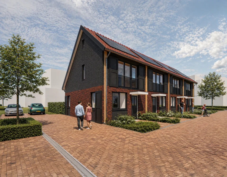 Deze woningen worden op dit moment gebouwd.