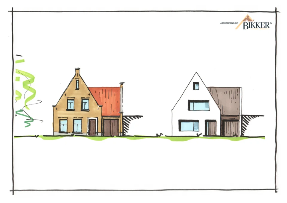 Schetsontwerp bouwkavels Nieuwkoop