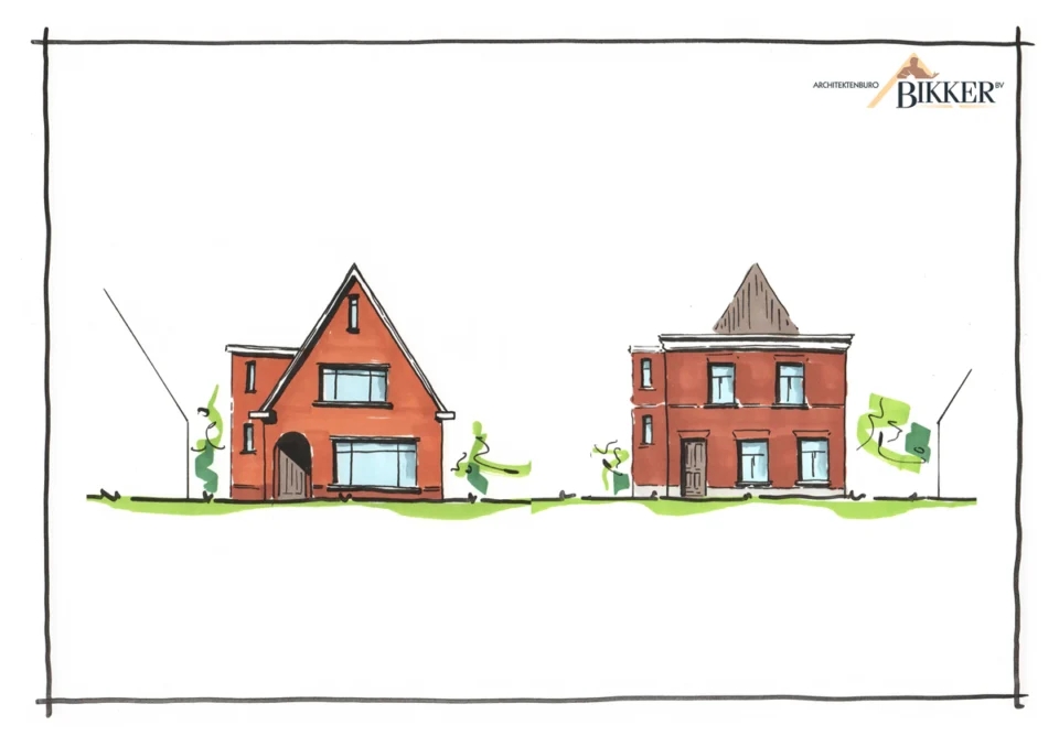 Schetsontwerp bouwkavels Nieuwkoop