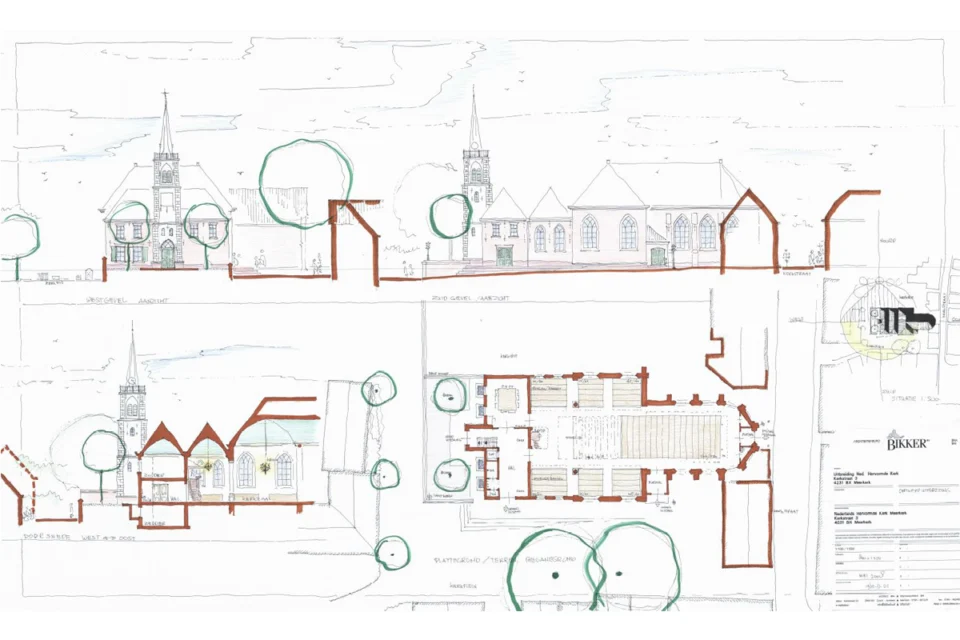 Ontwerpplan voor de kerk Ontwerp kerk