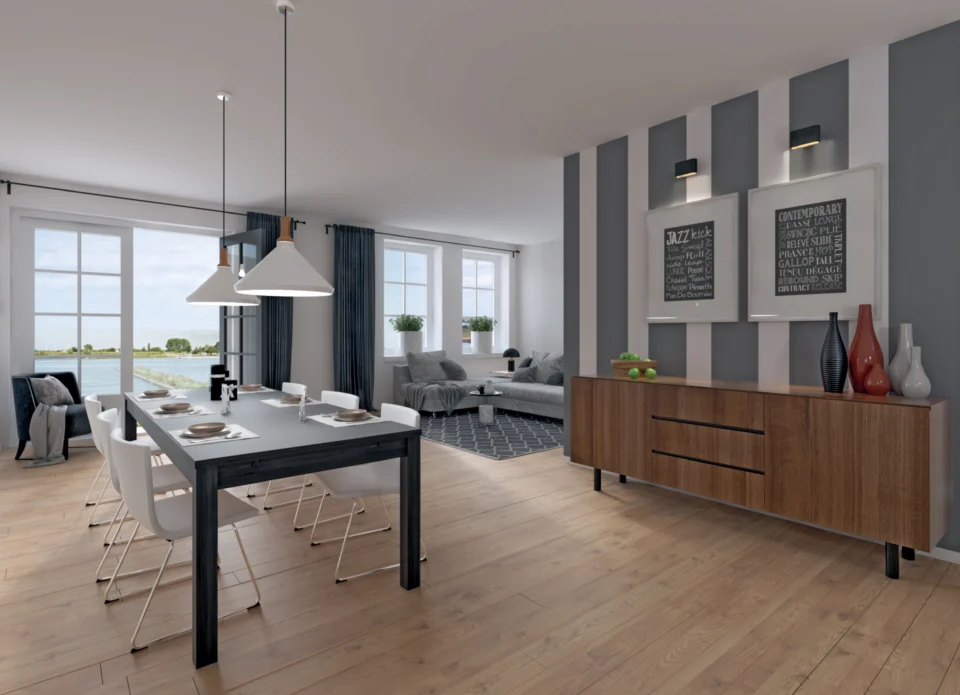 Impressie woonkamer appartement Ameide Impressie woonkamer appartement Ameide