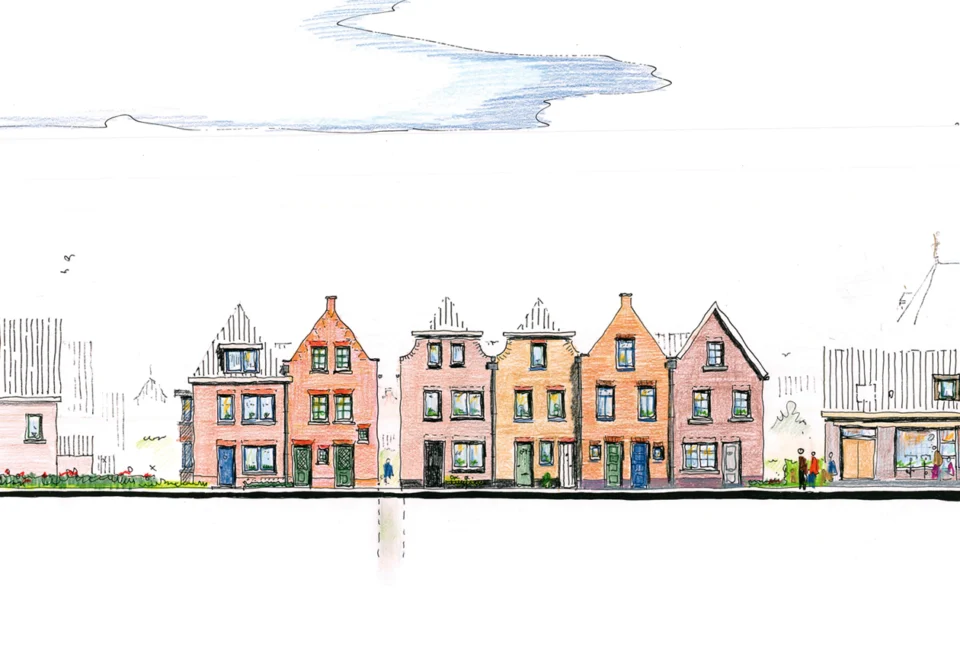 Straatbeeld woningen Gouderak Straatbeeld woningen Gouderak