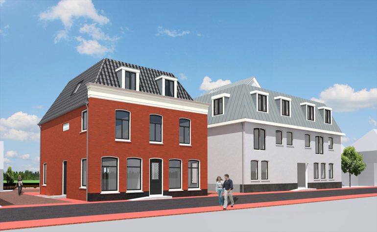 Projectontwikkeling kantoor appartementen straatbeeld