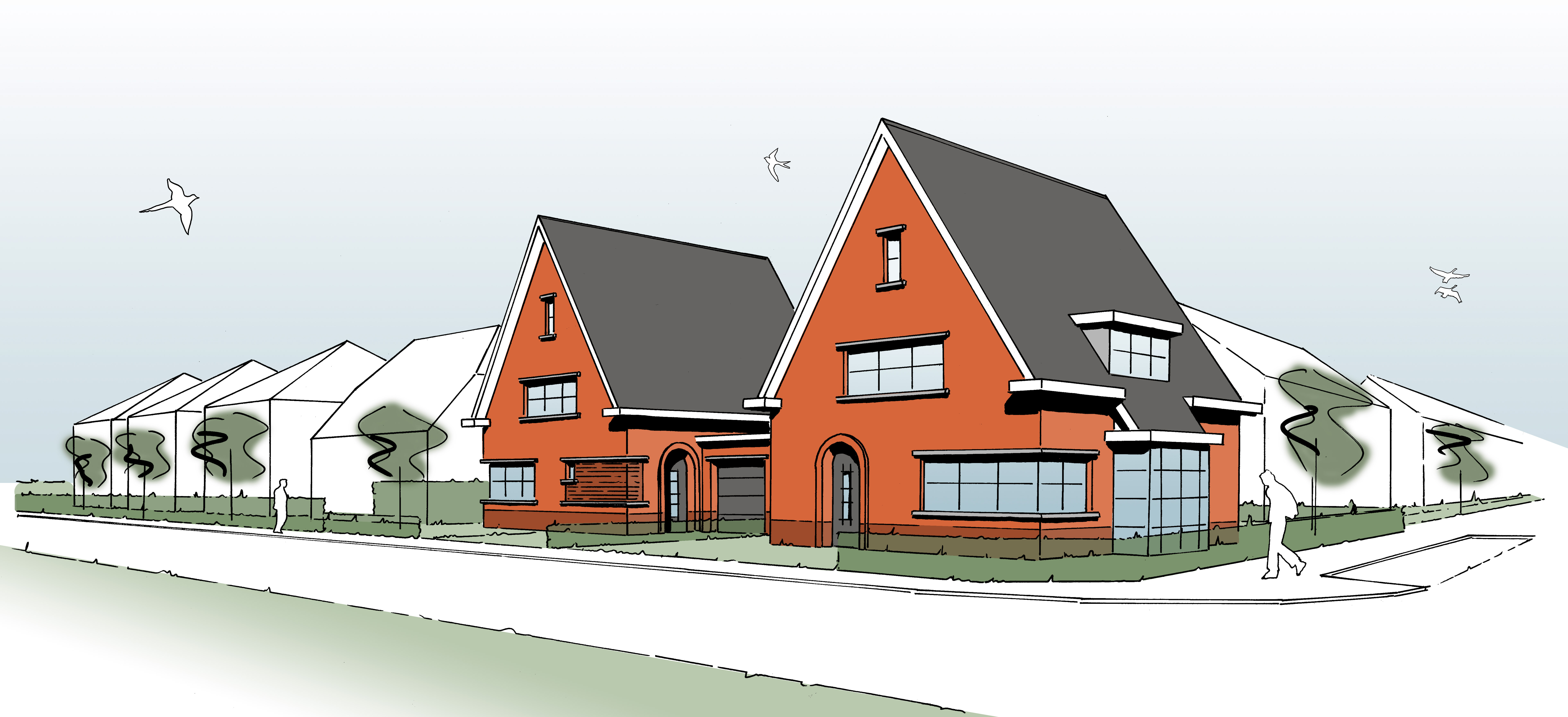 Impressie jaren '30 woningen Groot-Ammers Impressie jaren '30 woningen Groot-Ammers