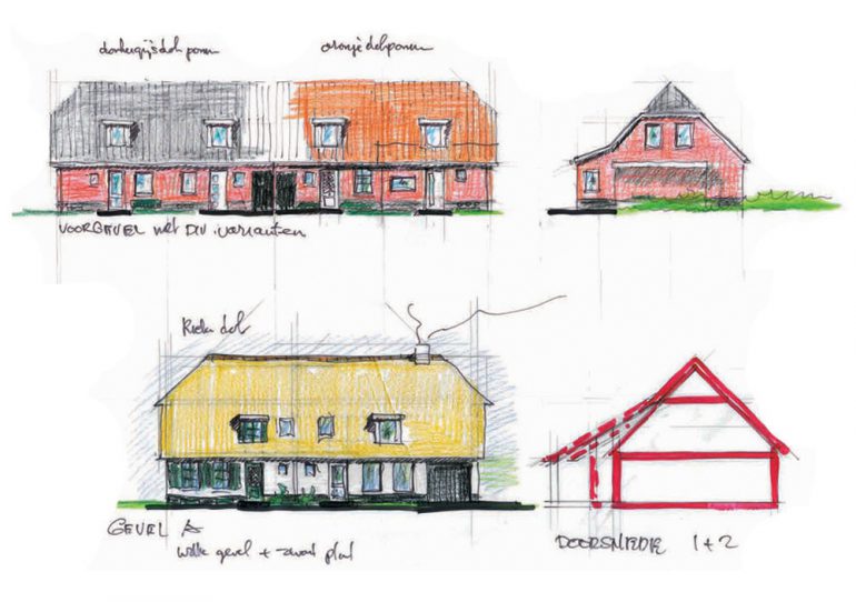 Ontwerpschetsen voor het CPO project in Herpt