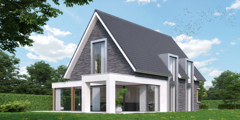 schuurwoning modern stucwerk